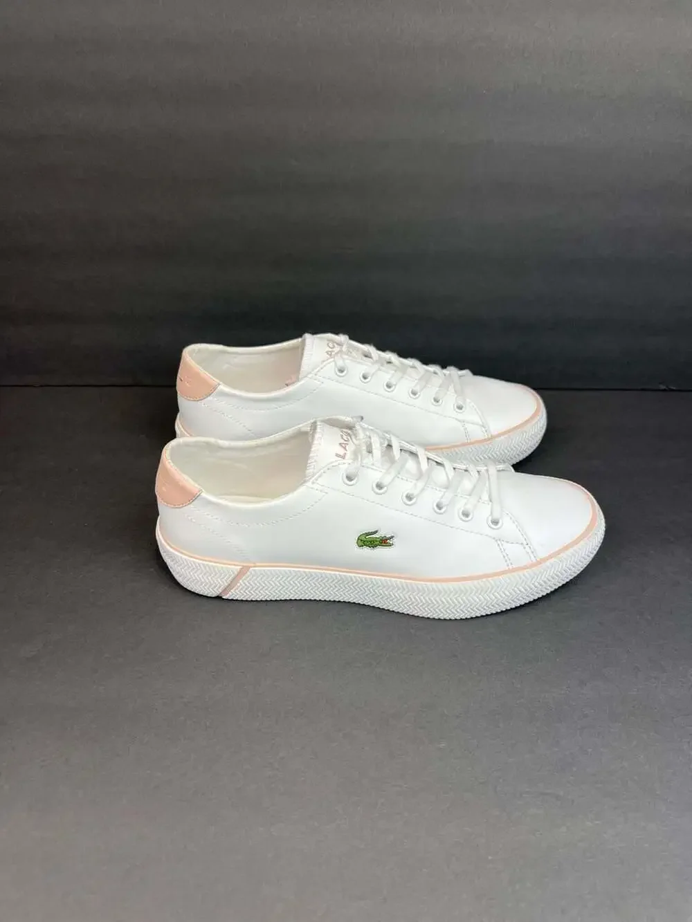 Lacoste Gripshot  Women's Leather Sneakers White Light Pink Size  US 7.5 Euro 39